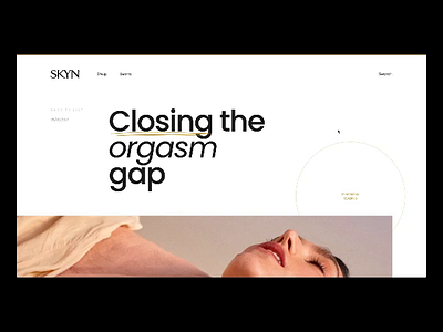 Skyn Editorial Page animation branding digital design ecommerce editorial typography