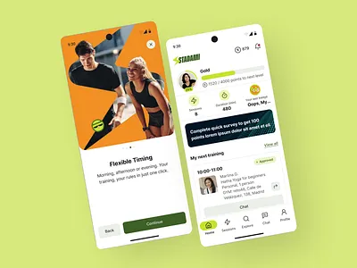 Stadami app app design app sport figma graphic design illustration sport style trainer ui uiux uiux design ux
