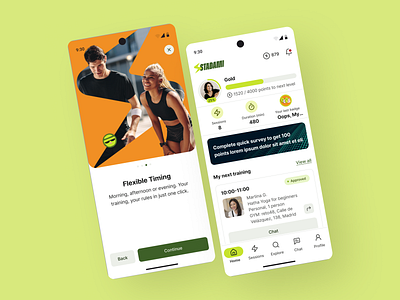 Stadami app app design app sport figma graphic design illustration sport style trainer ui uiux uiux design ux