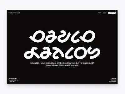 Portfolio Hero Modern hero monochrome portfolio