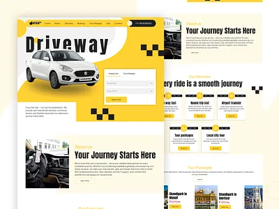 Cab Ride Booking Website Design 3d animation branding logo motion graphics ui