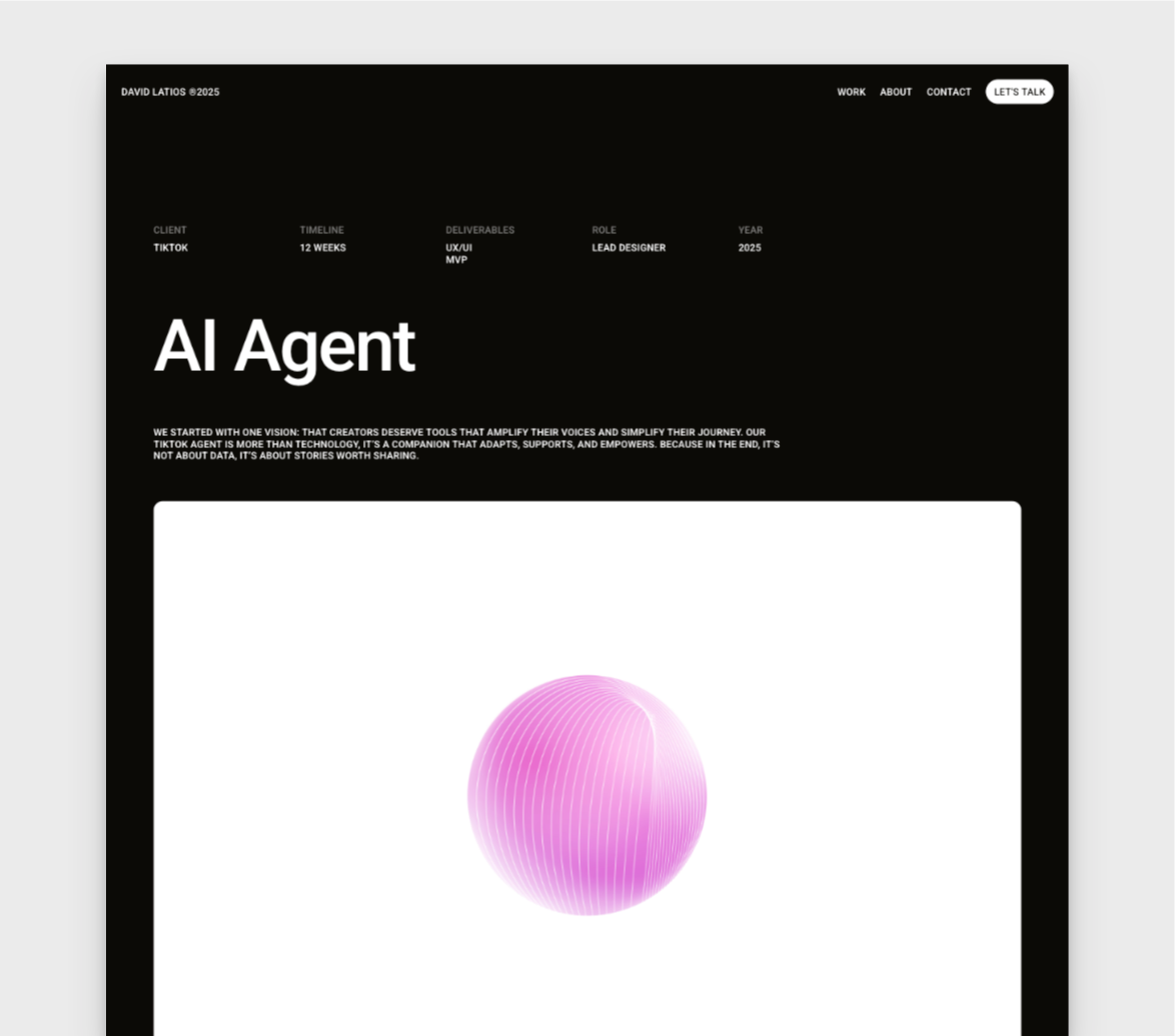 Project Overview Design ai modern monochrome overview portfolio project