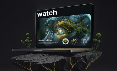 Modern exhibition website animation figma motion graphics ui ux