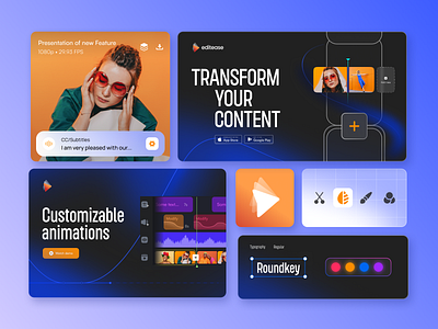 Branding for Video Editor brand guidelines brand identity branding design graphic design identity logo logo design logo designer logotype marketing packaging vector visual identity