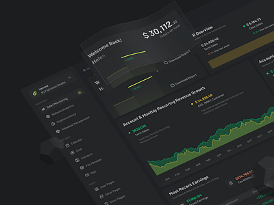 Sales Monitoring Dashboard app cards dark dashboard tempalte typography ui ux visual webapp website