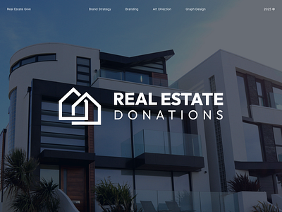 RealEstateDonations - Real Estate Logo & Brand Guidelines brand brandguide branding design donations graphic design guide logo real estate strategy ui web