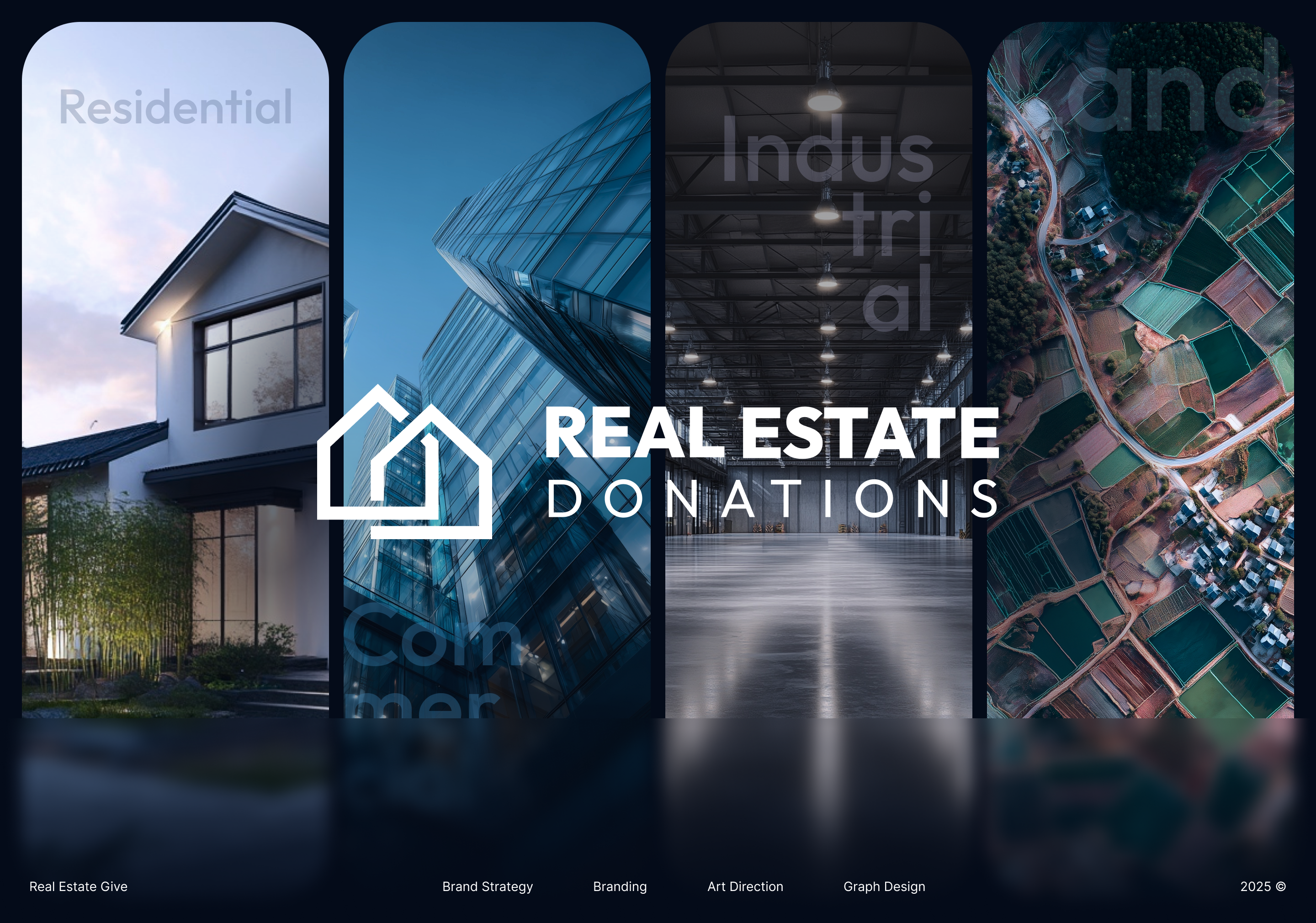 RealEstateDonations - Real Estate Logo & Brand Guidelines brand brandguide branding design donations graphic design guide logo real estate strategy ui web
