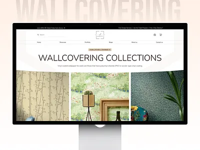 Website Design | Wallcovering Website UI/UX Design architect branding clean design fabric home interior landing page minimal renovation store ui ux wall wallcover wallcovering wallpaper web webdesign website