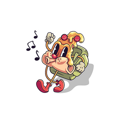 Mascot of a pizzeria on a tourist route adventure branding character character design food branding fun design illustration logo mascot pizza pizzeria tourism travel