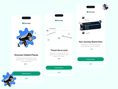 Travel App Onboarding design mobile app onboarding ui