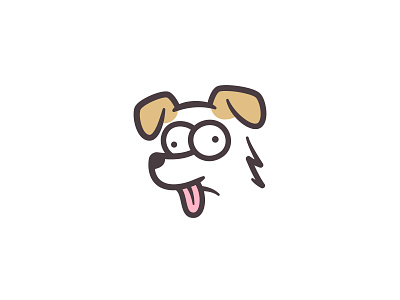 Parki animal cartoon character cute design dog face funny head illustration mascot pet sticker tattoo tongue
