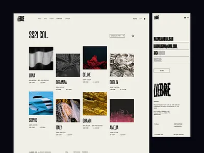 Liebre branding ecommerce fabric logo logo design ui ui design web