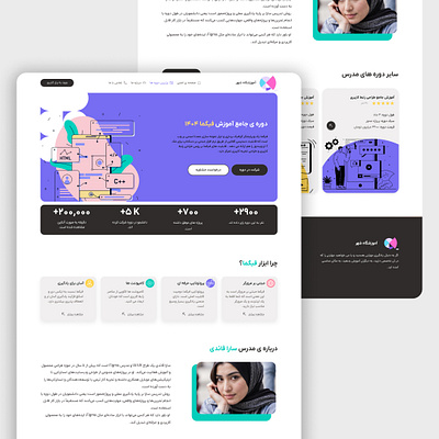Landing page of institution ui ui design