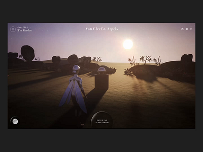 Van Cleef and Arpels Planetarium Experience / Nav Exploration 3d animation digital design graphic design luxury ui watch