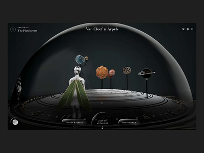 Van Cleef and Arpels Planetarium Experience / Nav Exploration 3d animation branding digital design experience luxury ui watch