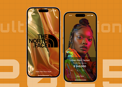 Urban Rain Jacket – Mobile App & Branding Exploration app brand branding creative creativity design e commerce fashion futuristicapp graphic design interaction mobile northface poster thenorthface ui userinterface ux