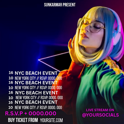 Concert Night 3d animation branding graphic design logo motion graphics ui