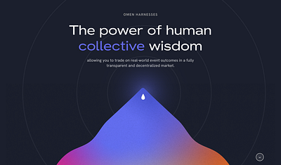 Omen Website Design crypto dxdao gradients illustration omen prediction market web3 webflow website design