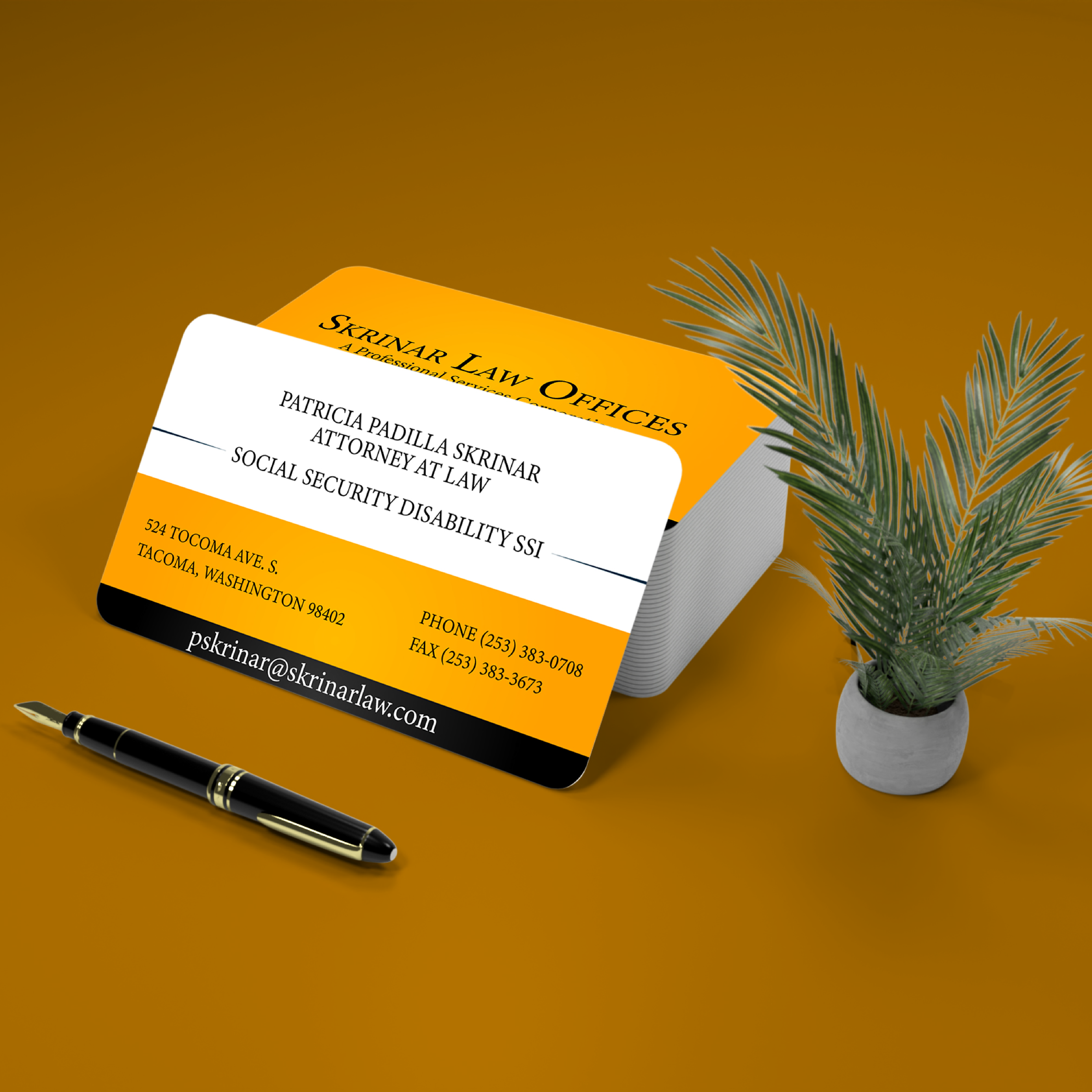 Skrinar Law Offices: Professional Business Card attorney at law bsuiness card card design designing illustrator minimal design