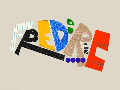 Hand Lettering Collage Process- (Video 10x speed) animated collage digital collage hand lettering playful art