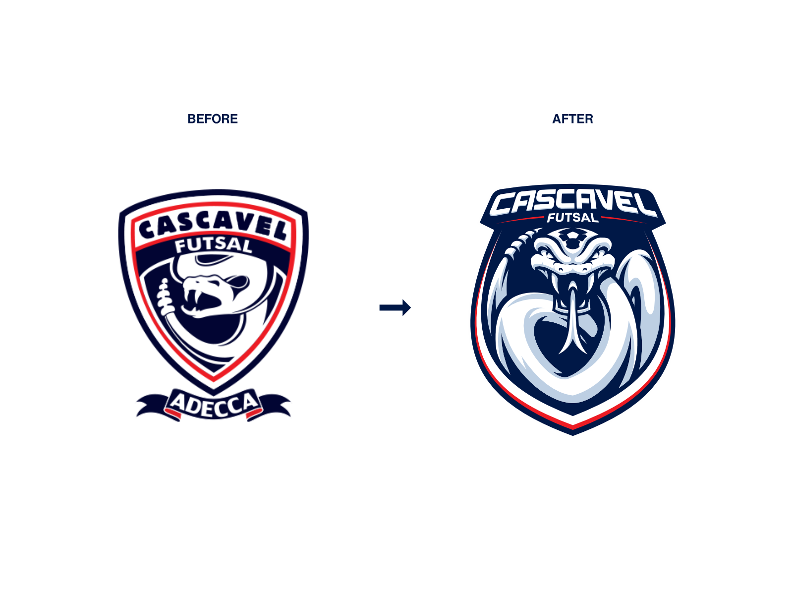 Cascavel Futsal brand design futsal illustration logo rattlesnake redesign snake sportlogo vector