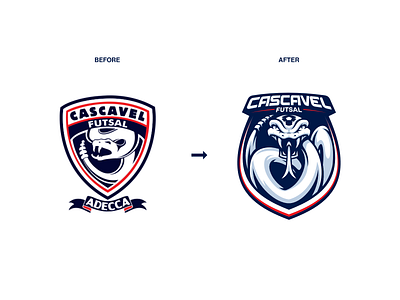 Cascavel Futsal brand design futsal illustration logo rattlesnake redesign snake sportlogo vector