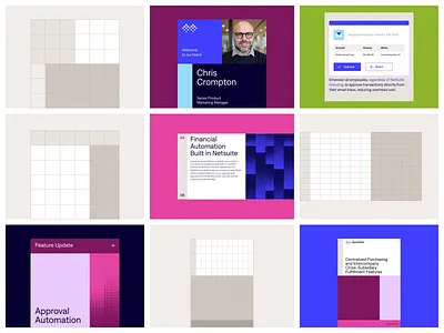 SquareWorks - Social Grid System agency animation b2b brand branding collateral digital logo logotype marketing motion print saas social ui ux visual identity