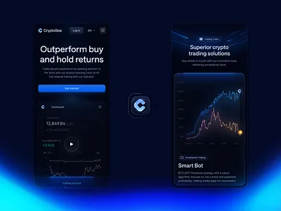CryptoSea Mobile Responsive 🌀 crypto dark mobile mobile crypto mobile designer ui