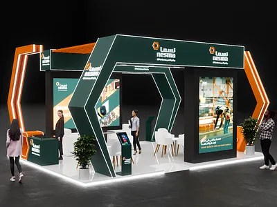 Nesma Exhibition Booth Design 3d 3d blender 3d design branding exhibition booth exhibition booth design landscape booth nesma booth render revit sketchup pro twinmotion