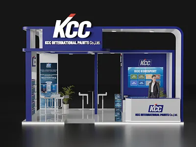KCC International Paints Exhibition Booth 3d 3d render blender branding brandings cycles exhibition booth