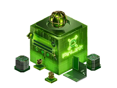3D Isometric green design 3d 3d art animation blender branding chip coin cpu crypto design glow green illustration internet isometric art logo neon ui