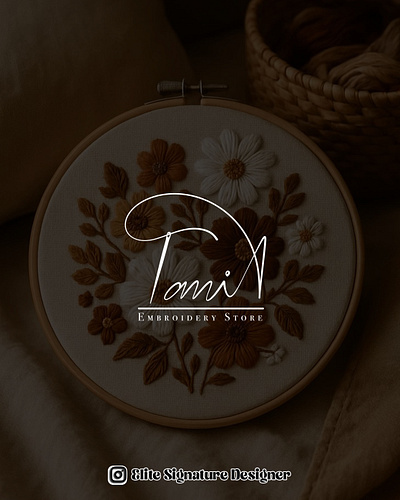 Embroidery shop logo |Signature logo | Digital signature graphic design