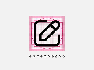 Grid design grid icon icons illustration minimal minimalism minimalist ui vector