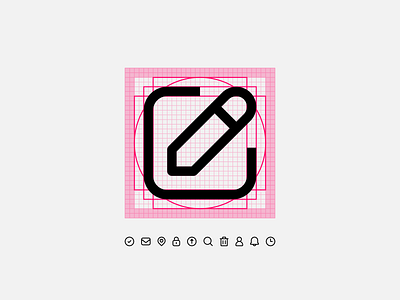 Grid design grid icon icons illustration minimal minimalism minimalist ui vector