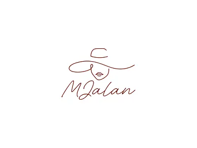 MJalan / Logo design brand branding face fashion graphic design hat icon illustration line line art line logo lips logo logotype mark simplicity style symbol vector woman