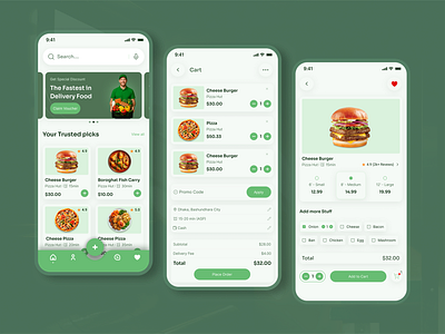 🍔 Food Delivery App UI — Clean & Modern Design app design figma food food delivery app ui u ui ux design