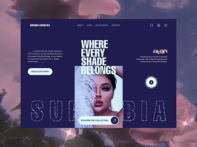 Superbia Website Redesign ✨ cosmetic website cosmetics ecommerce ecommerce website homepage landingpage website