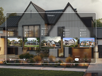 Available Homes UI Design – Interactive Real Estate Sales Kiosk app design available homes dashboard digital experience home builder home search interactive kiosk interface design property search real estate sales center touchscreen ui design ux design