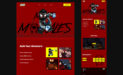 LEGO Miles Morales landing page ui