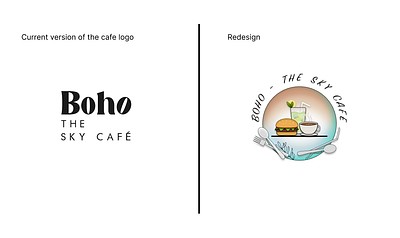 Boho-The Sky Cafe redesign logo ui