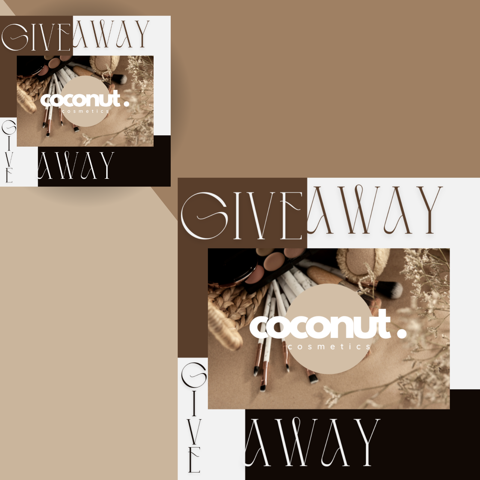 Cosmetics Give Away canva content creator content design design freelancer give away graphic design instagram feed instagram post marketing social media social media marketing