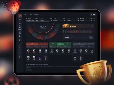 CS2 Online Roulette & Jackpot Platform betting app casino interface casino landing page casino ui casino website counter strike cs2 esports gambling platform jackpot roulette