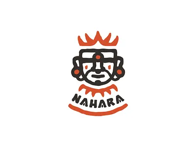 Nahara ethnic decorations africa brand branding branding symbol crown decorations design emblem ethnic ethno face graphic design idea illustration logo logotype man mark minimal people