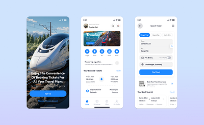UniTrip – (unified travel booking) boat bus design flight minimal design mobile train travel uiux user experience user interface