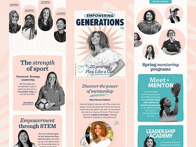 Play Like A Girl Campaign Email Designs 🎾 charity email email design email designs email marketing email template email templates girls sport klaviyo mailchimp pink sports