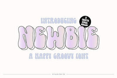NEWBIE a Cute Groovy Retro Font bold cute fonts display display font font font family graffiti newbie a cute groovy retro font outline outlined font retro retro font bundle retro font family retro groovy vintage