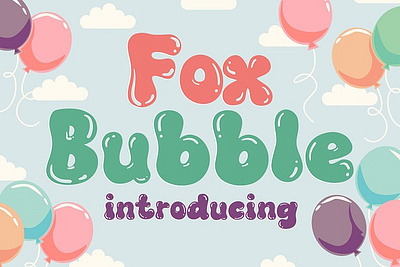 Fox Bubble Font bold design display display font font fox bubble font graffiti groovy fonts happy fonts hippie font illustration lovely fonts retro retro spring fonts vintage vintage fonts