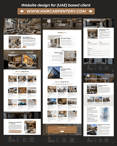 Interior Design : Website design for KMRCARPENTERY.COM carpentery elementor interior design webdesign website wordpress