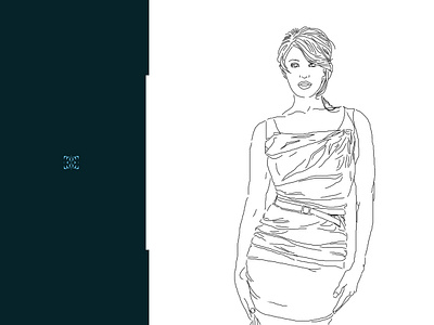 Portrait Practice_ Gemma Arterton_ In Lines_15 illustration