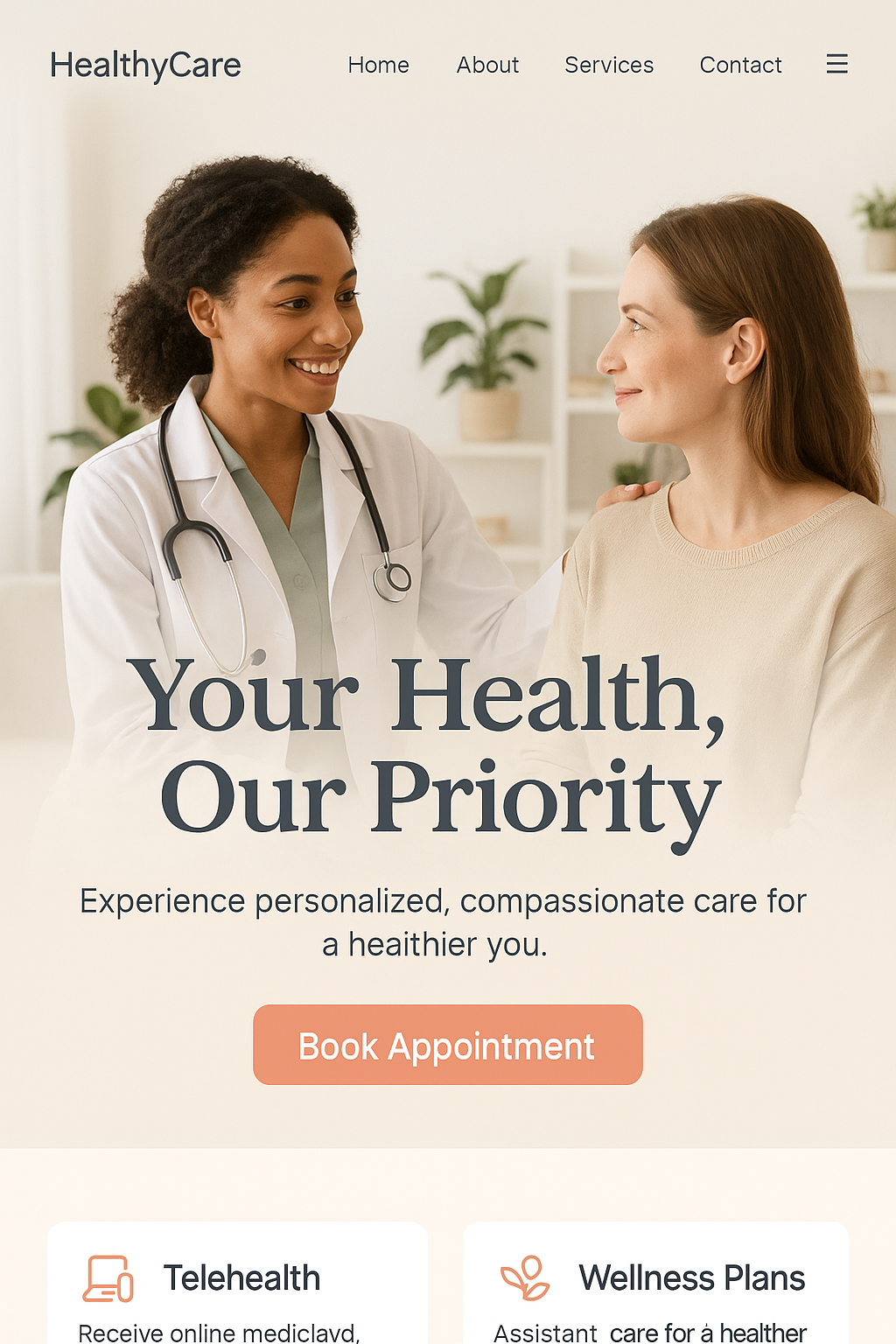 HealWell — Healthcare Platform UI corporate design figma healthcare landing page modern ui ux web design website website design website development wisdmlabs wordpress
